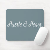 Weißes Hustel und Herztypografie Mousepad (Mit Mouse)