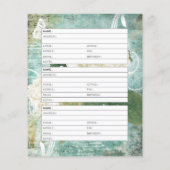 Weißes Hydrangea-Adressbuch (Rückseite)