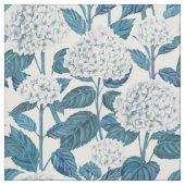 Weißes Hydrangea-Aquarell Stoff (Muster)