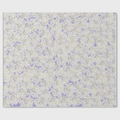 Weißes Hydrangea auf Pastel Lila Geschenkpapier (Flach)