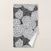 Weißes Hydrangea Badhandtuch Set (Handtuch)