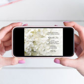 Weißes Hydrangea-Brautparty Einladung