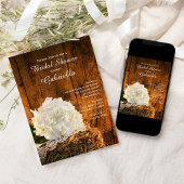 Weißes Hydrangea-Brautparty Einladung