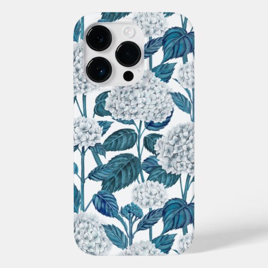 Weißes Hydrangea Case-Mate iPhone Hülle (Rückseite)