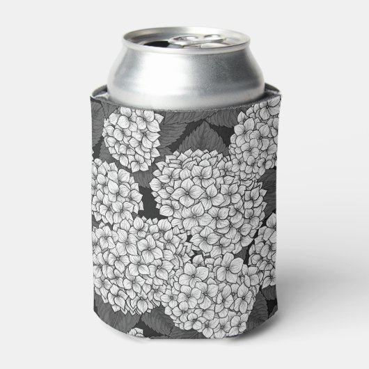 Weißes Hydrangea Dosenkühler (Kanne Vorderseite)