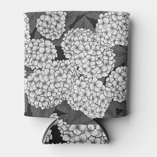Weißes Hydrangea Dosenkühler (Vorderseite)