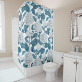 Weißes Hydrangea Duschvorhang (Beispiel)