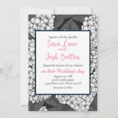 Weißes Hydrangea Einladung (Vorderseite)