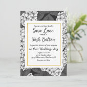 Weißes Hydrangea Einladung (Stehend Vorderseite)