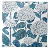 Weißes Hydrangea Fliese (Vorderseite)