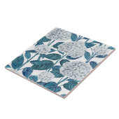 Weißes Hydrangea Fliese (Seite)