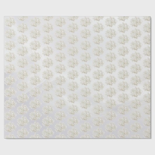 Weißes Hydrangea Geschenkpapier (Flach)