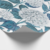 Weißes Hydrangea Geschenkpapier (Ecke)