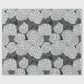 Weißes Hydrangea Geschenkpapier (Flach)