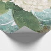 Weißes Hydrangea Geschenkpapier (Ecke)