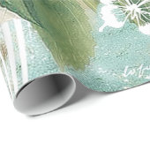 Weißes Hydrangea Geschenkpapier (Rolleneckpunkt)