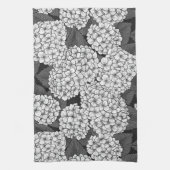 Weißes Hydrangea Geschirrtuch (Vertikal)