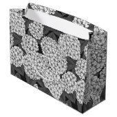 Weißes Hydrangea Große Geschenktüte (Rückseite Schrägansicht)