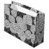 Weißes Hydrangea Große Geschenktüte (Vorderseite Schrägansicht)