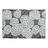 Weißes Hydrangea Kissenbezug (Rückseite-Links)