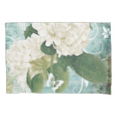 Weißes Hydrangea Kissenbezug (Vorderseite)
