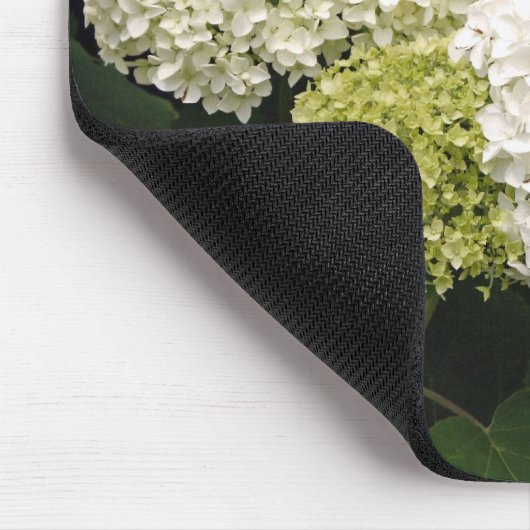 Weißes Hydrangea Mousepad (Ecke)