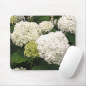 Weißes Hydrangea Mousepad (Mit Mouse)
