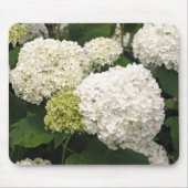 Weißes Hydrangea Mousepad (Vorne)