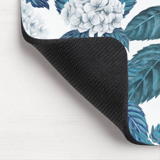 Weißes Hydrangea Mousepad (Ecke)