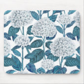 Weißes Hydrangea Mousepad (Vorne)