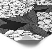 Weißes Hydrangea Poster (Ecke)