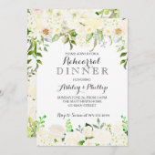 Weißes Hydrangea Probe Einladung (Vorne/Hinten)