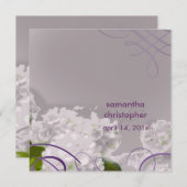 Weißes Hydrangea/romantische Hochzeitseinladungen Einladung (Vorne/Hinten)