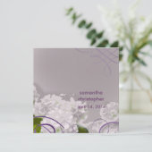 Weißes Hydrangea/romantische Hochzeitseinladungen Einladung (Stehend Vorderseite)