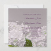 Weißes Hydrangea/romantische Hochzeitseinladungen Einladung (Rückseite)
