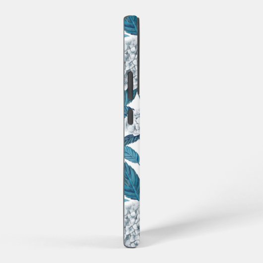 Weißes Hydrangea Samsung Galaxy Hülle (Rechte Seite)