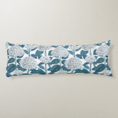 Weißes Hydrangea Seitenschläferkissen (Rückseite)