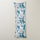 Weißes Hydrangea Seitenschläferkissen (Rückseite (Vertikal))