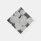 Weißes Hydrangea Serviette (Ecke)
