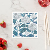 Weißes Hydrangea Serviette (Beispiel)