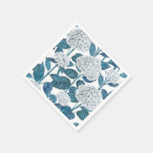 Weißes Hydrangea Serviette (Ecke)