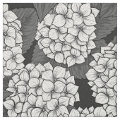 Weißes Hydrangea Stoff (Muster)