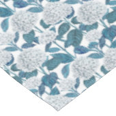 Weißes Hydrangea Tischdecke (Schrägansicht)