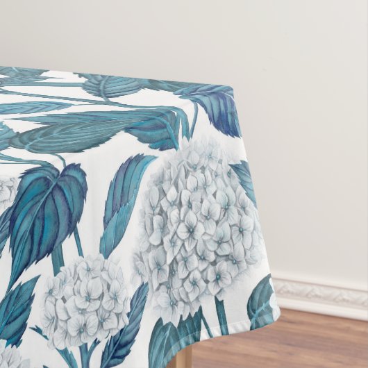 Weißes Hydrangea Tischdecke (Beispiel)