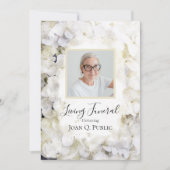 Weißes Hydrangea Wasserfarbe Lebendes Party Beerdi Einladung (Vorderseite)