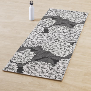 Weißes Hydrangea Yogamatte