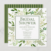 Weißes Hydrangeas Brautparty Einladung (Vorne/Hinten)