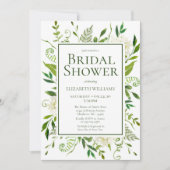 Weißes Hydrangeas Brautparty Einladung (Vorderseite)