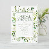 Weißes Hydrangeas Brautparty Einladung (Stehend Vorderseite)