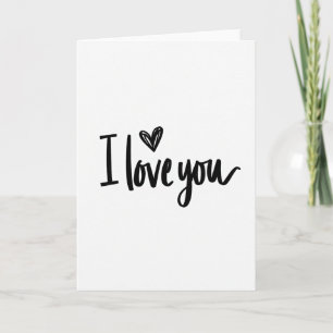 Weißes I Love You Herz Karte